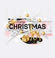 merry christmas and happy new year background vector image vector image