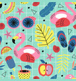 seamless pattern with summer paradise vector image