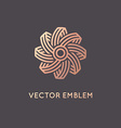 abstract logo design template in trendy linear vector image
