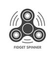 hand spinners emblem on white background logo vector image