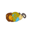 lion goat head middle east map globe drawing vector image