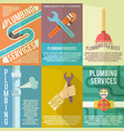 plumbing icons composition poster vector image