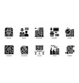 business icons set vector image