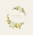 floral wreath with flowering branches vector image vector image