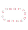 rabbit or hare footprint trail easter bunny foot vector image