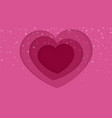 valentines day concept background paper cut heart vector image vector image