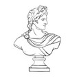apollo sculpture actual classic ancient statue vector image
