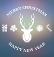 christmas design with deer vector image