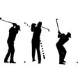 golf player silhouette vector image vector image