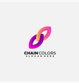 chain logo template vector image vector image