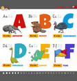 educational cartoon alphabet letters for kids vector image