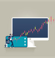 financial investment forecasting concept vector image vector image