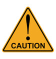 orange yellow triangle exclamation mark caution vector image