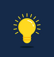 quick tip icon with yellow light bulb vector image vector image