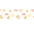 thanksgiving pumpkins textile horizontal border vector image