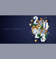 2023 which 3d realistic gift box merry christmas vector image