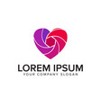 media love logo photography design concept vector image vector image