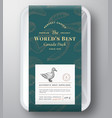 worlds best poultry abstract plastic tray vector image