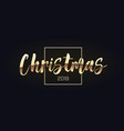merry christmas gold glitter lettering design vector image vector image