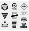 set of vintage retro coffee insignias or logotypes vector image