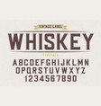 decorative vintage retro typeface font alphabet vector image