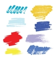 grunge hand drawn brush stroke set vector image