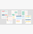 realistic planner set vector image