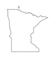 minnesota mn state border usa map outline vector image