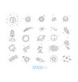 space flat icons vector image