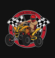 atv off road logo design vector image