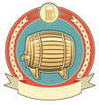 beer barrel label vector image vector image