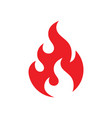 fire icon design red flame sign ignite dangerous vector image