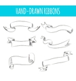 hand drawn ribbons vector image