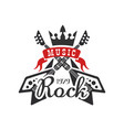 rock music est 1979 logo design element vector image