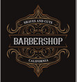 vintage lettering for barbershop vector image