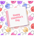 greeting card with white paper sheet and colorful vector image vector image