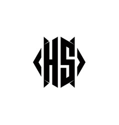 Hs logo monogram design template Royalty Free Vector Image