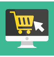 computer display buy online icon ecommerce vector image vector image