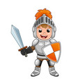 cute knight boy vector image