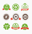 food quality labels collection vector image