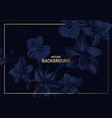 navy orchid floral wedding invitation card vector image vector image