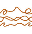 realistic curve ropes seamless pattern vector image vector image