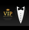 vip invitation event bow tie background gentleman vector image