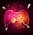 red neon color game controller vector image vector image