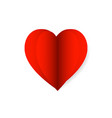red paper heart icon vector image
