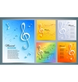 set of musical banners with key and notes vector image vector image