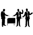 silhouettes of men voting vector image