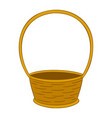 wicker basket decorative symbol vector image