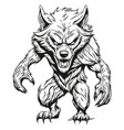ghostly werewolf for halloween image vector image