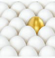 3d golden and white eggs eggs concept golden egg vector image